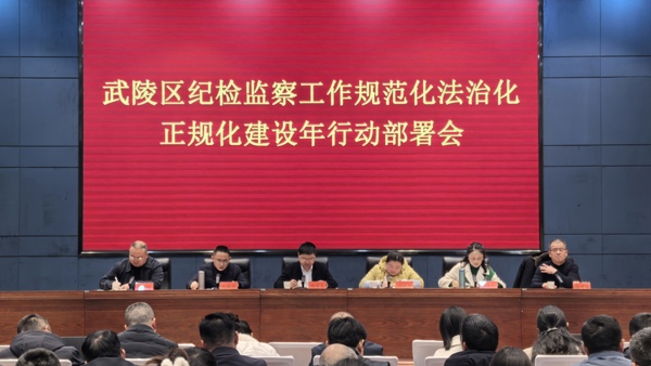 武陵区纪委监委部署开展全区“纪检监察工作规范化法治化正规化建设年”行动
