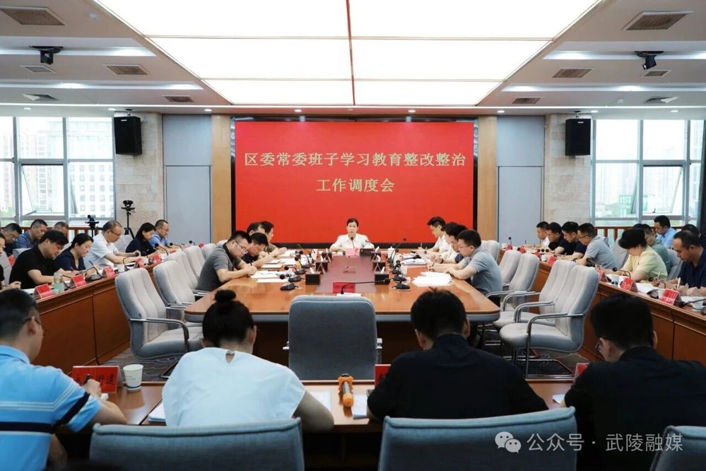 宋磊主持召开区委常委班子学习教育整改整治工作调度会